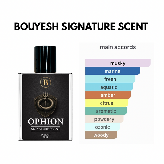 Bouyesh Ophion marine perfume bottle, alternate view
