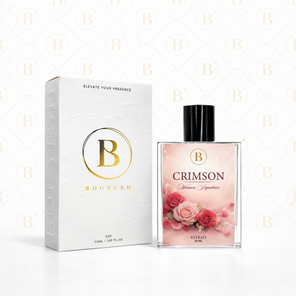 Bouyesh Crimson perfume packaging