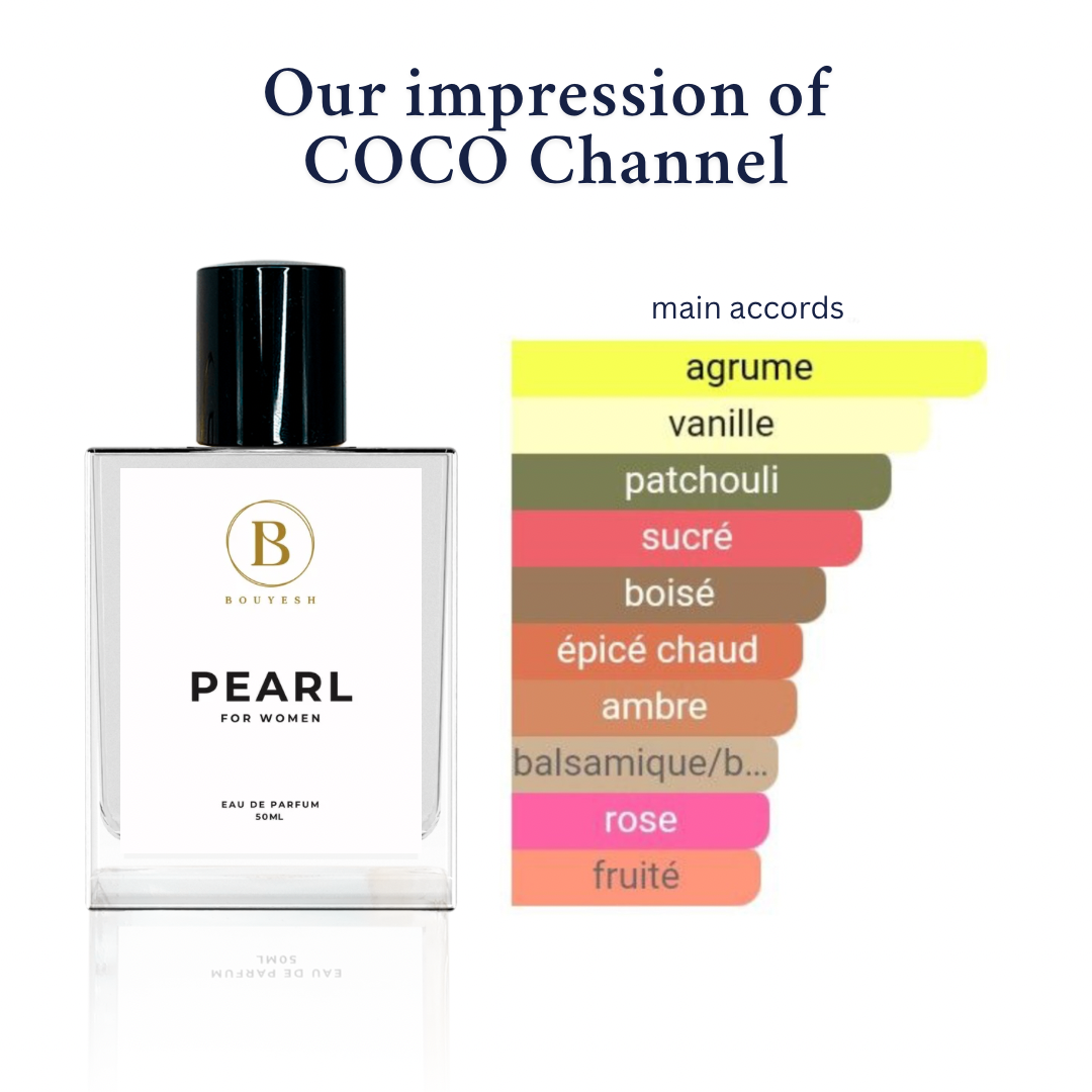Bouyesh Pearl perfume bottle and packaging