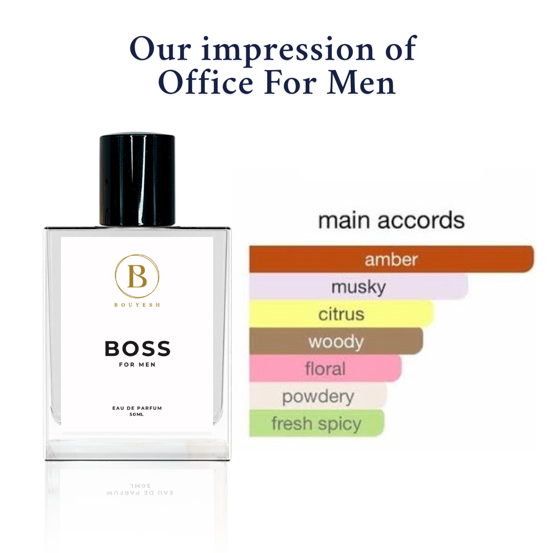 Bouyesh Boss perfume bottle and packaging