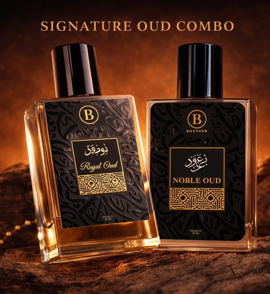 Bouyesh Signature Oud Combo with Royal Oud and Noble Oud 50ml bottles
