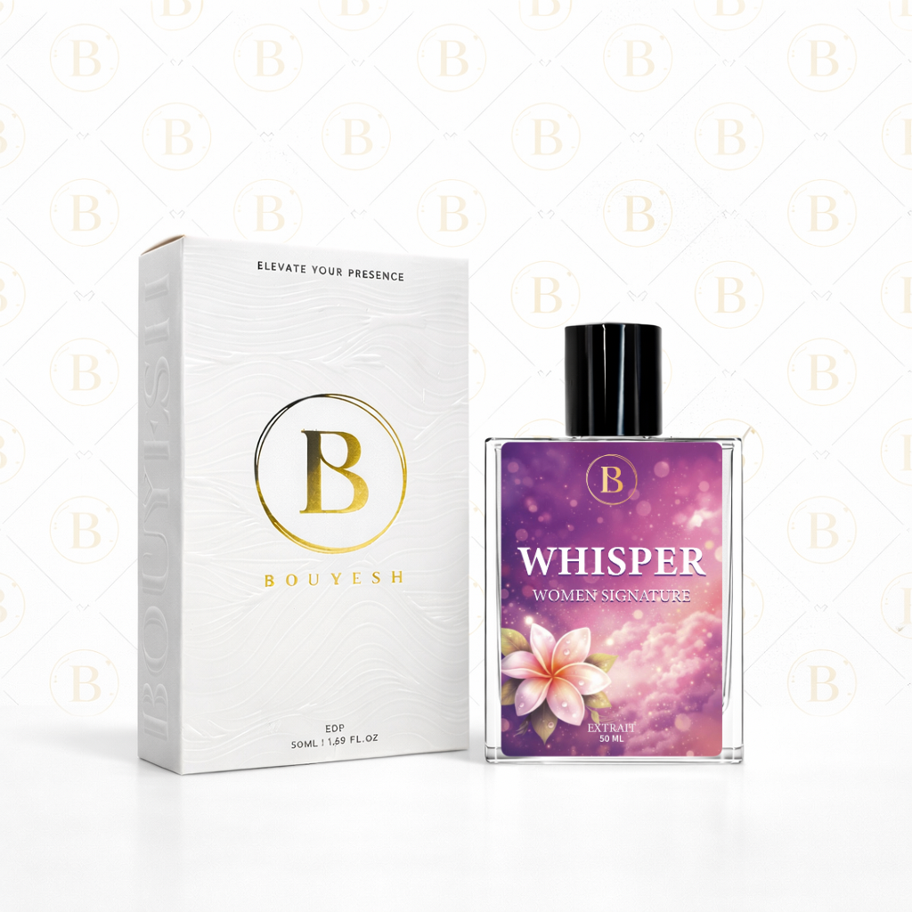 Bouyesh Whisper perfume packaging