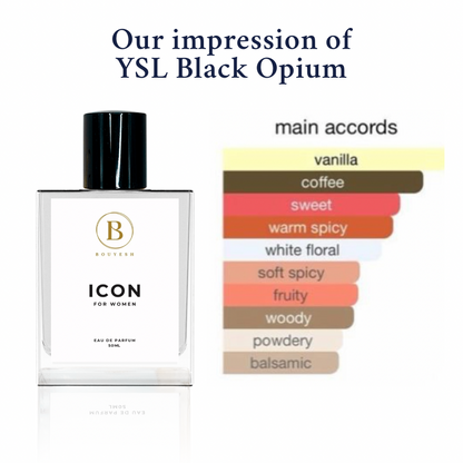 Bouyesh Icon perfume bottle and packaging