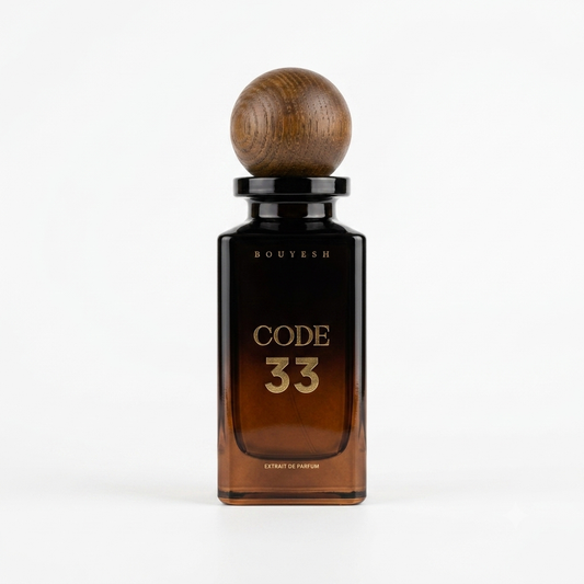 Bouyesh CODE 33 perfume bottle, alternate view