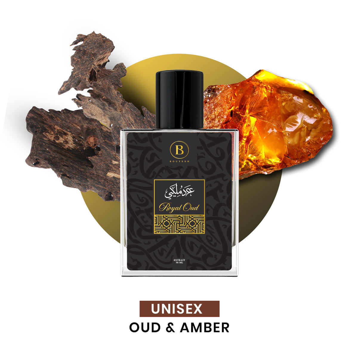 Bouyesh Royal Oud 50ml limited edition signature Extrait de Parfum bottle