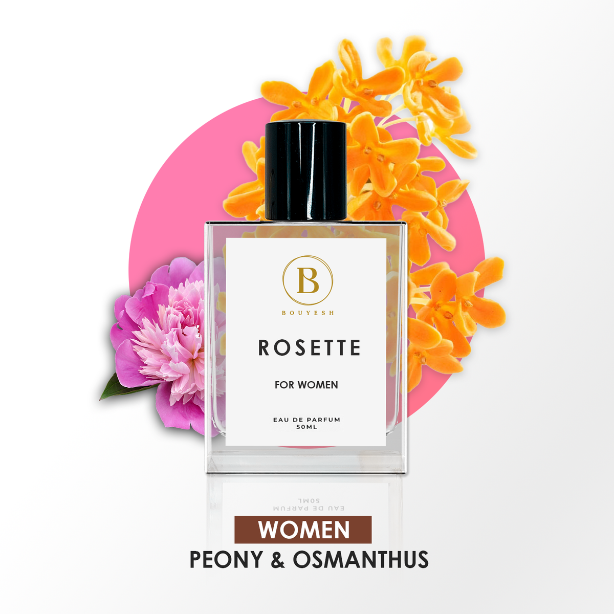 Bouyesh Rosette 50ml Extrait de Parfum bottle, a Gucci Flora impression