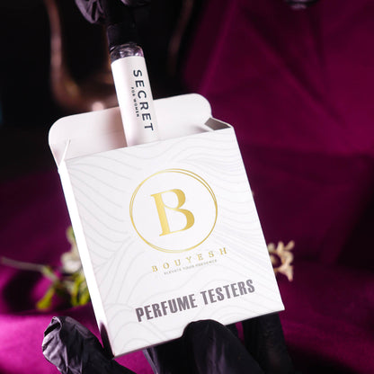 Bouyesh 5ml perfume testers laid out